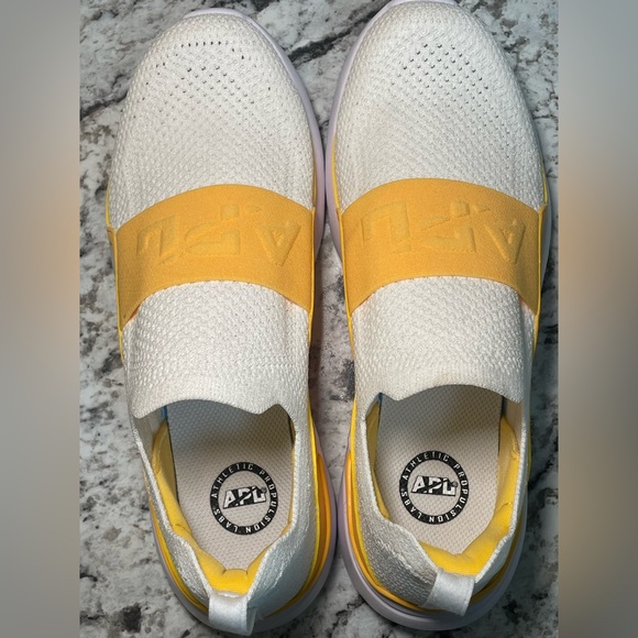 APL (Athletic Propulsion Labs)Yellow and White Sneakers size 8.5 - Picture 7 of 8